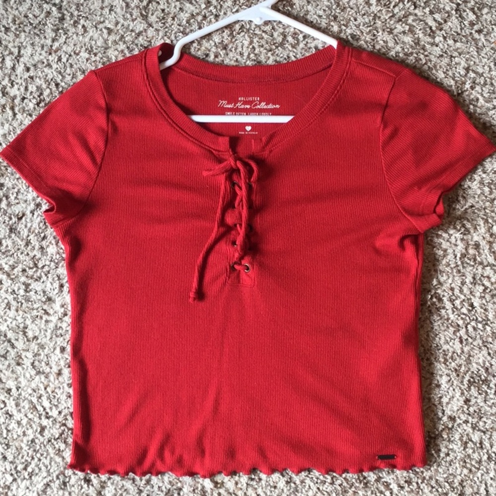 Red crop top